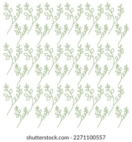 PATRÓN DE PRIMAVERA DE HOJAS VERDES ( BLANCO ) - PRIMAVERA 2023