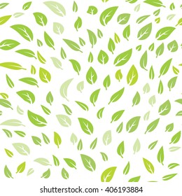 Fondo de diseño de Vector sin patrón de hojas verdes de verano