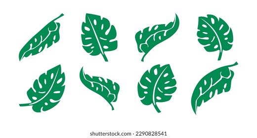 Hojas verdes. Vacaciones de verano. Fondo de verano. Patrón floral primaveral. Ilustración vectorial.