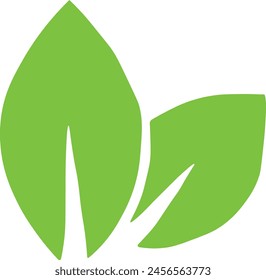 Green leaves symbol for eco-friendly design - stock vector