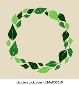 Grüne Blätter, Teeblätter als Rahmen für die Dekoration auf Garten, Natur, Tee und Bio-Lebensmittel Konzept.
