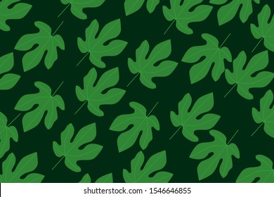 Green Leaves template background. Tropical background. vector illustration.
