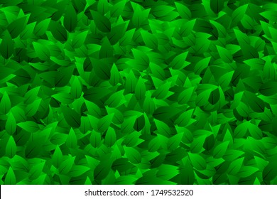 Textura de hojas verdes. Ilustración vectorial.