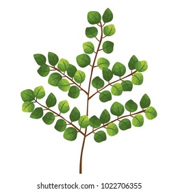 Green leaves vector.