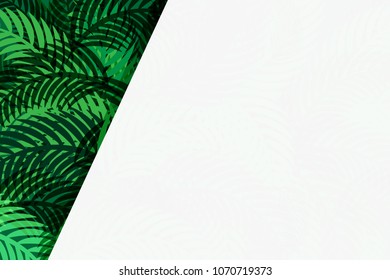 Green leaves  vector abstract  nature background design