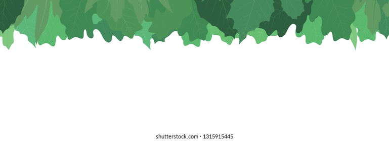 green leaves, vector background