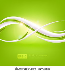 Green leaves. Vector background Eps 10.