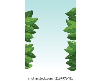 Green leaves vector background .Vector illustrations. New template design for banner, flyer, brochure or voucher. Natural therapy