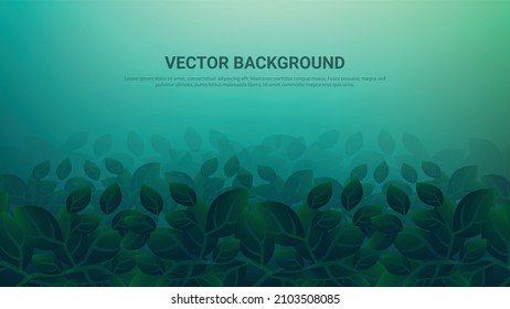 hojas verdes fondo vectorial naturaleza abstracto bg verde oscuro