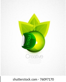 Grüne Blätter. Vektor-EPS10-Hintergrund