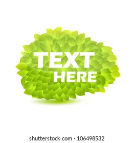 Green leaves. Vector illustration.