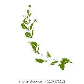 Green leaves vector illustration