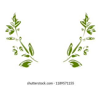 Green Leaves Vector Illustration Stock Vector (Royalty Free) 1189571155 ...