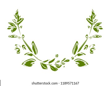 Green leaves vector illustration