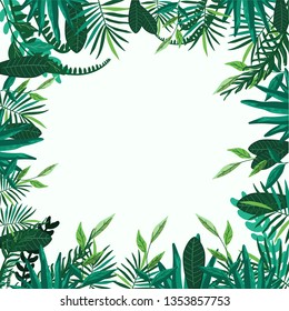 Green leaves vector illustration 