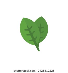 Green Leaves vector illustration, leaves flat icon