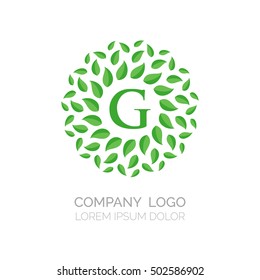 Green Leaves vector logo design. Vector sign. Logo icon design