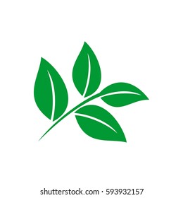 Green leaves vector logo template Illustration Design. Vector EPS 10.