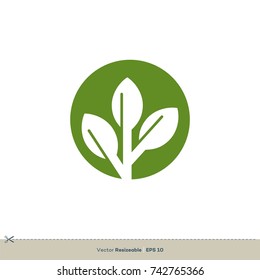 Green Leaves Vector Logo Template Illustration Design. Vector EPS 10.