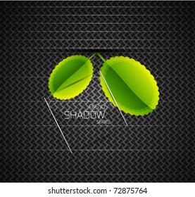Green leaves. Vector nature background
