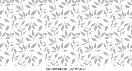 green leaves vector pattern background. Green tea leaf seamless pattern. tea leaves pattern background. seamless patterns with green leaves of tea.