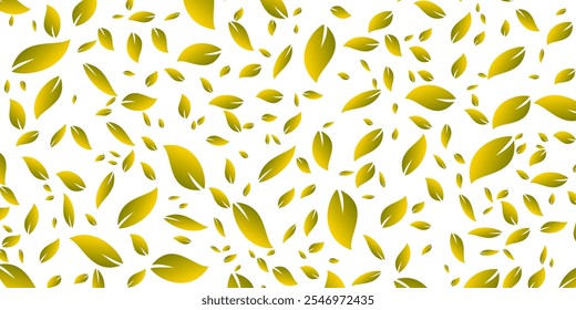 green leaves vector pattern background. Green tea leaf seamless pattern. tea leaves pattern background. seamless patterns with green leaves of tea.