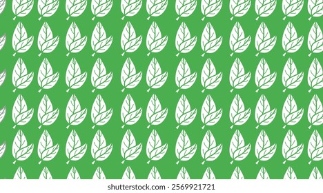 green leaves vector pattern for  background. Green tea leaf seamless pattern. seamless patterns with green tea leaves.