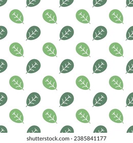 Green Leaves vector seamless pattern background.