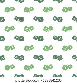 Green Leaves vector seamless pattern background.