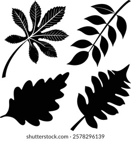 Green Leaves Vector Set of leaves
