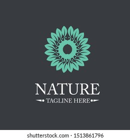 Green Leaves vector template. Eco Natural Organic Logotype concept icon.