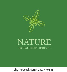Green Leaves vector template. Eco Natural Organic Logotype concept icon.