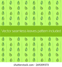 Green leaves wallpaper background seamless pattern / Seamless pattern / Green background