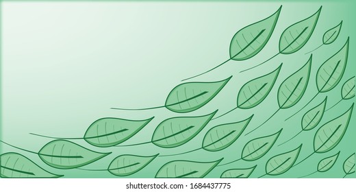 green leaves, wallpaper, pattern, leaves sorted from bottom to top, tropical beauty, eco-friendly