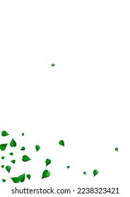 Verde Sale De La Planta De Fondo Blanco Del Vector Eólico. Patrón de hoja de movimiento. El fondo de la inundación de los verdes desdibuja. Rama Forestal Foliage.