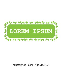 A green leaves wreath frame, vector