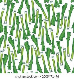 Green Leeks Ilustración Fondo sin inconvenientes