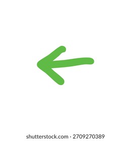 Dirección de diseño de flecha izquierda verde