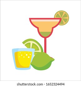 Green lemon juice vector, fresh drink orange design