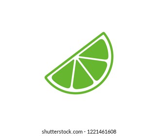 Green lemon lime icon symbol