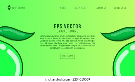 Green lemon and lime lemonade web template. Lemonade green seamless website background.
