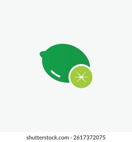 Green lemon logo, lime, green, organic, slice, lemon logo fully editable vector template