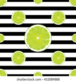 green lemon seamless pattern and Striped black and white background
