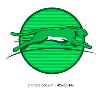 green leopard cheetah tiger jaguar beast animal image vector 