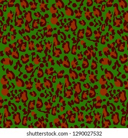 Green leopard print. Leopard pattern.