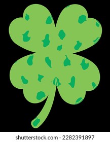 Green leopard shamrock st patricks day t-shirt design