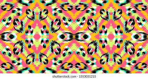 Green Leopard Skin Vector Seamless Pattern. Pink Leopard Safari African Design. Green Cheetah Skin Camouflage Design. African Abstract Animal Print. Green Cheetah Pattern
