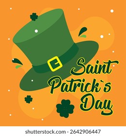 Chapéu Leprechaun verde festivo. Ilustração vetorial