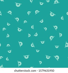Green Leprechaun hat icon isolated seamless pattern on green background. Happy Saint Patricks day.  Vector Illustration