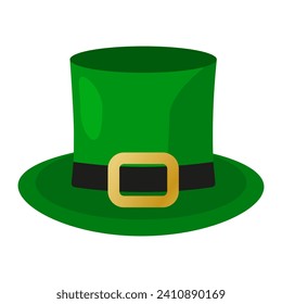 Green leprechaun hat line icon. Ireland, folklore, St. Patrick's Day, clover, holiday, myths. Vector icon for business and advertising